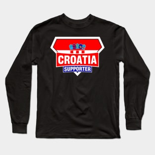 Croatia Super Flag Supporter Long Sleeve T-Shirt